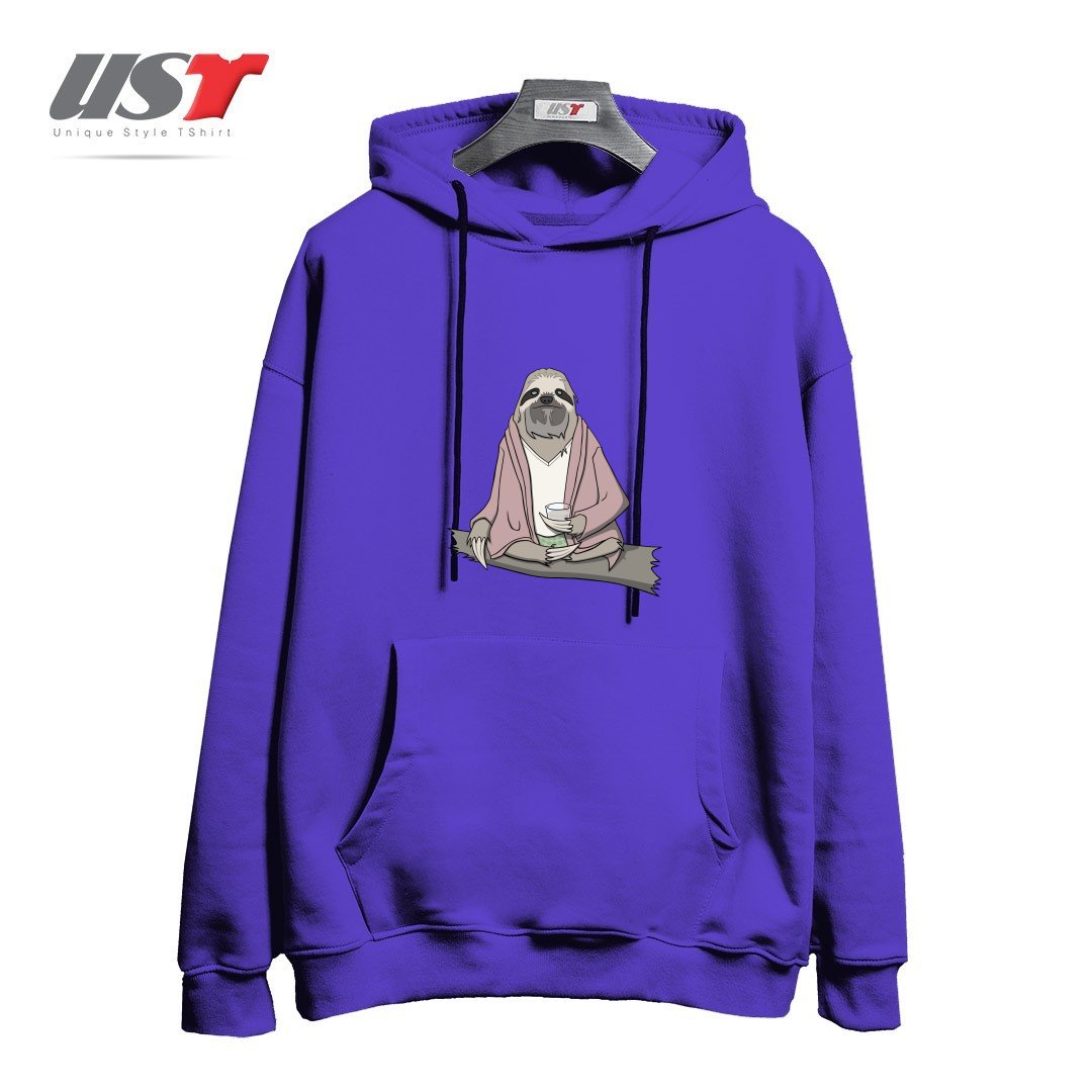 طرح THE SLOTH ABIDES هودی اورسایزرنگ بنفش