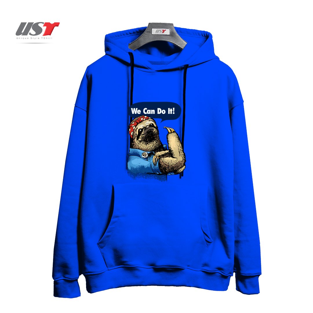 هودی اورسایز طرح WE CAN DO IT SLOTH