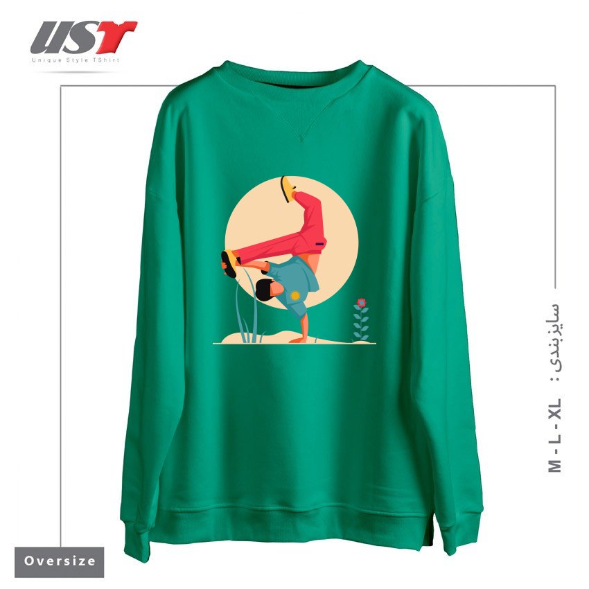 سوییشرت اورسایز طرح Life Style-1