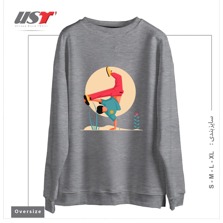 سوییشرت اورسایز طرح Life Style-1