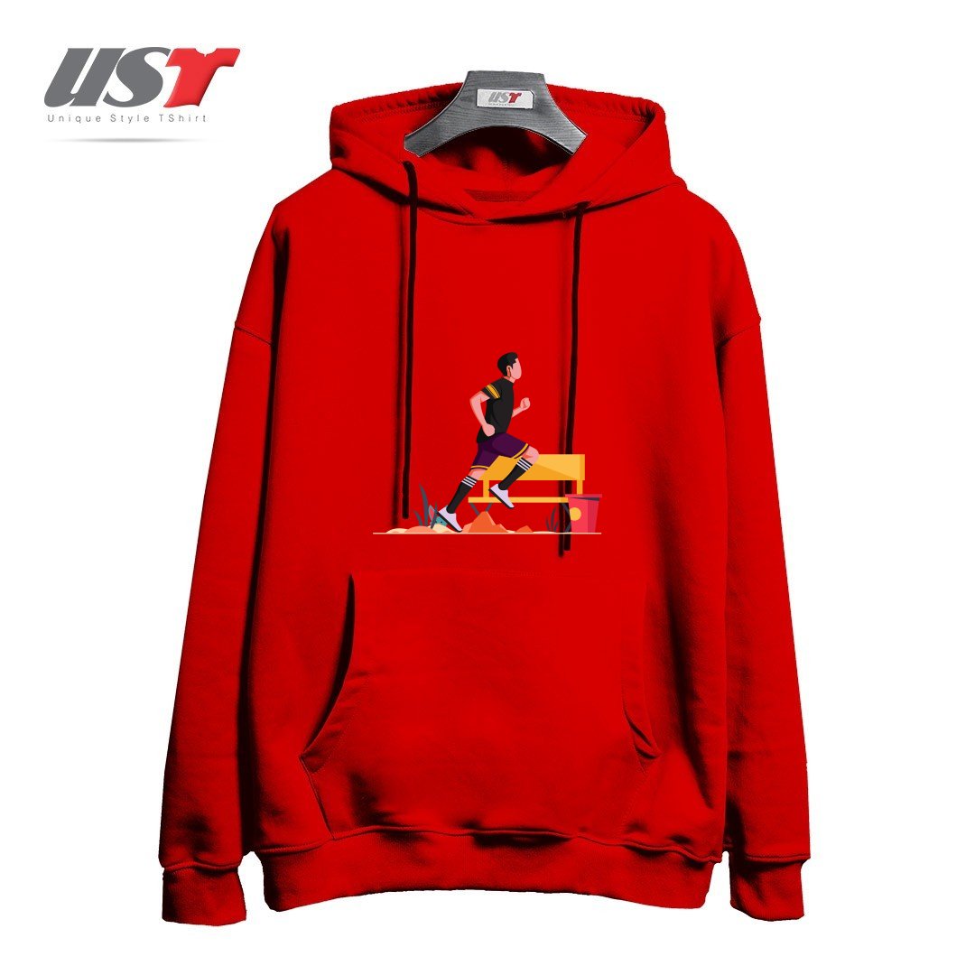 طرح Life Style3 هودی اورسایزرنگ قرمز