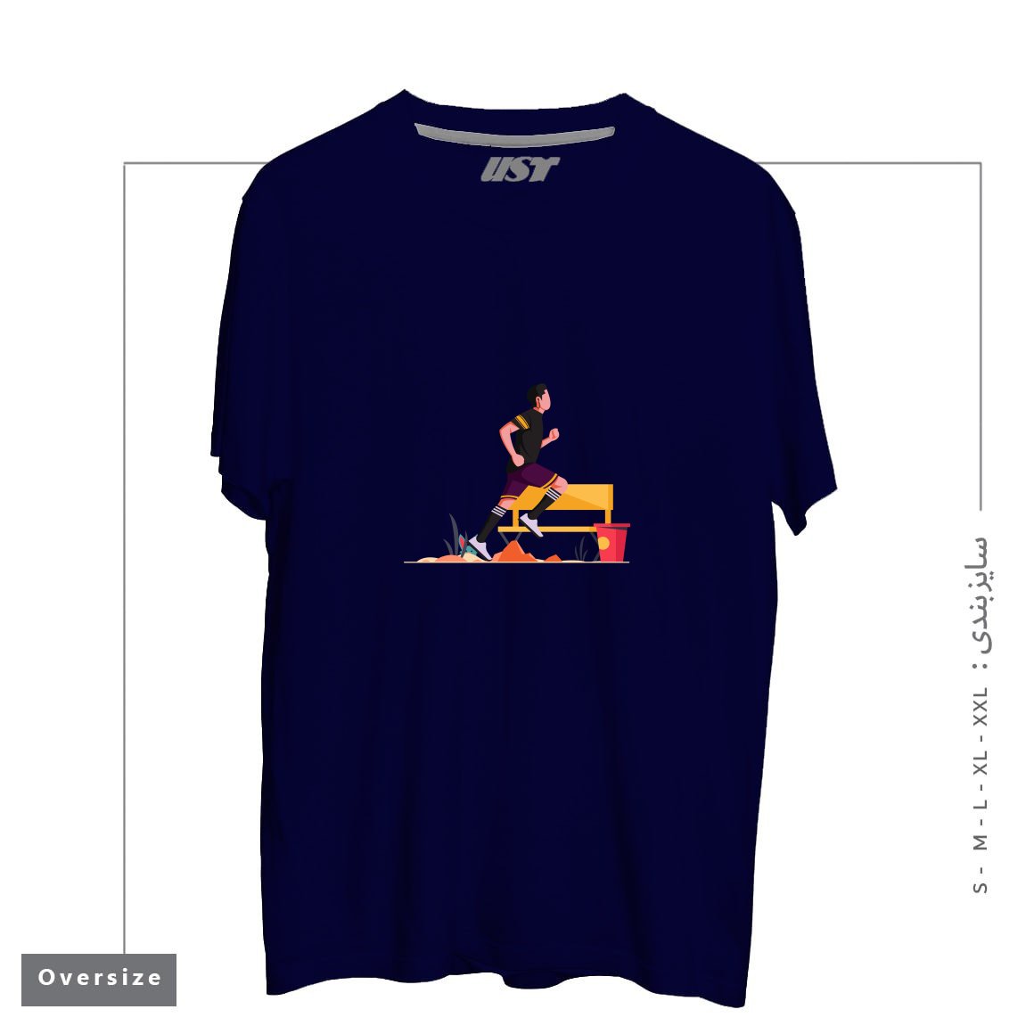 تیشرت اورسایز طرح Life Style3