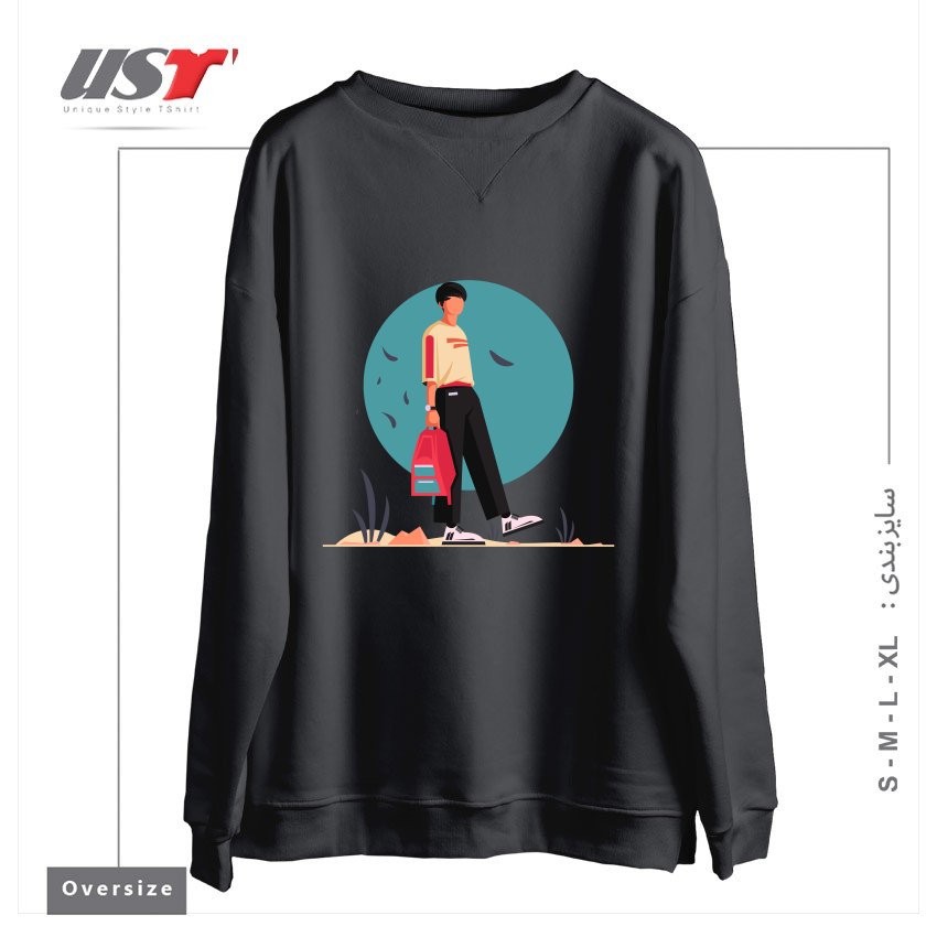 سوییشرت اورسایز طرح Life Style8