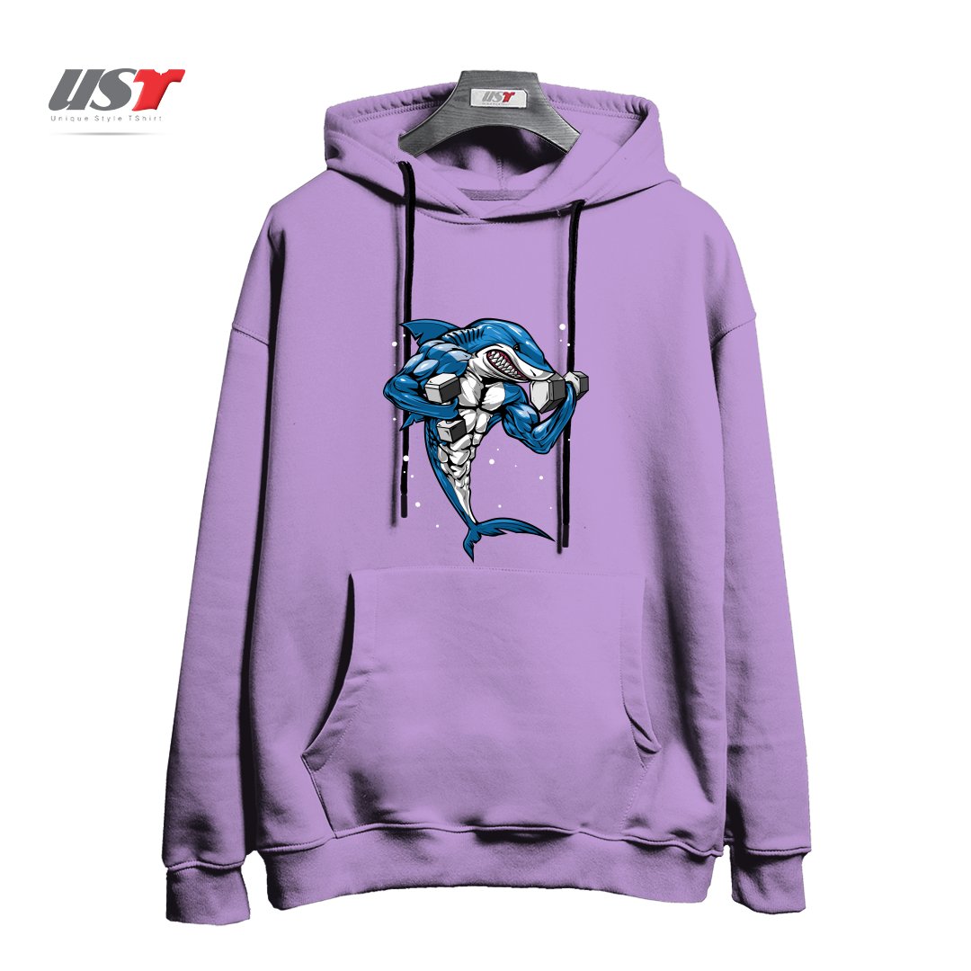هودی اورسایز طرح FITNESS SHARK