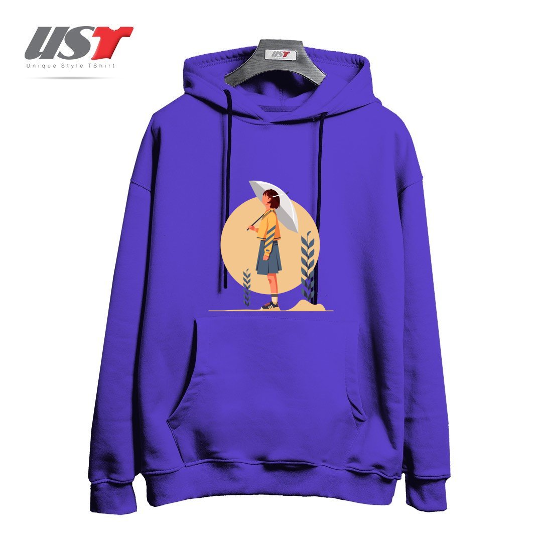 طرح Life Style12 هودی اورسایزرنگ بنفش