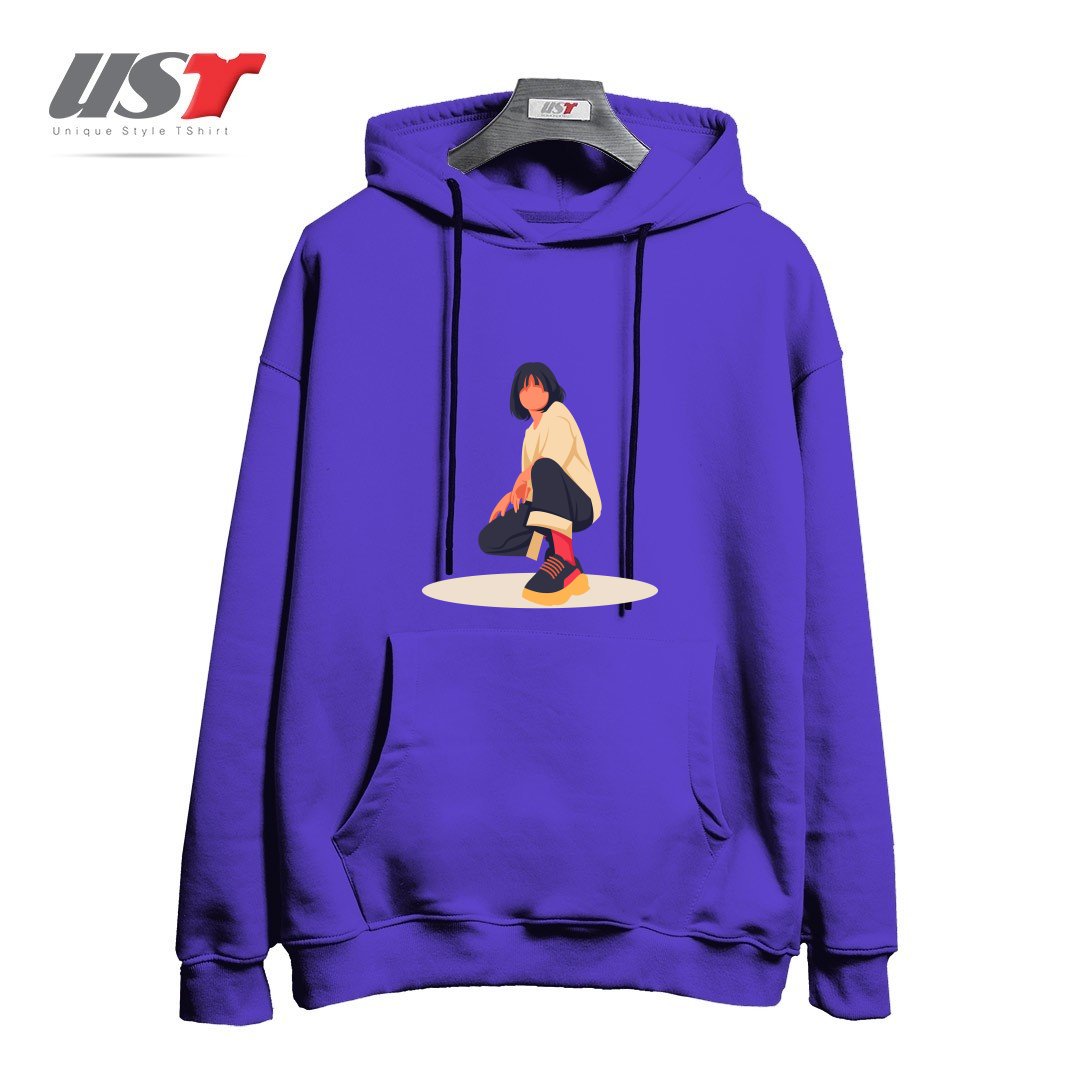 طرح Life Style16 هودی اورسایزرنگ بنفش