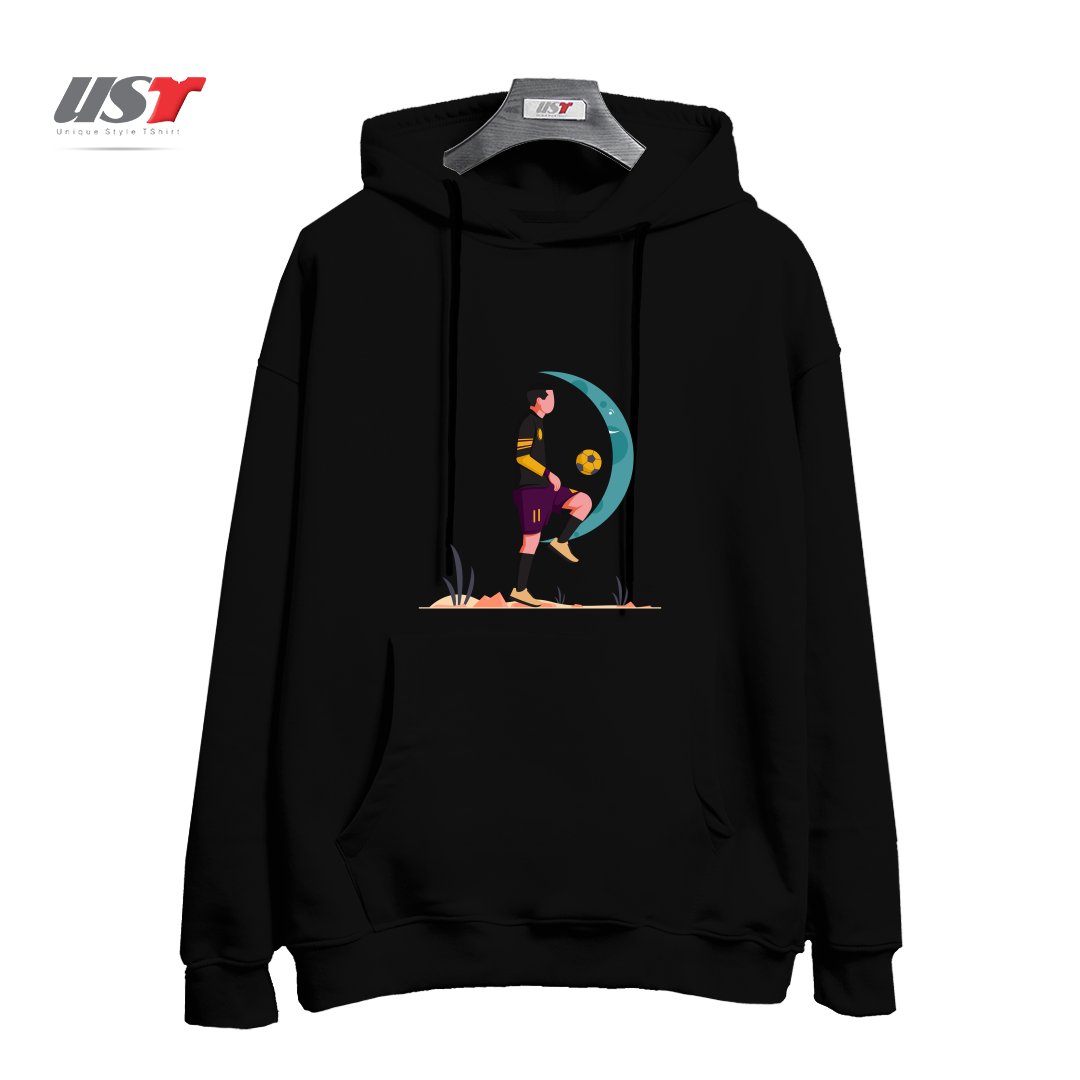 طرح Life Style17 هودی اورسایزرنگ مشکی