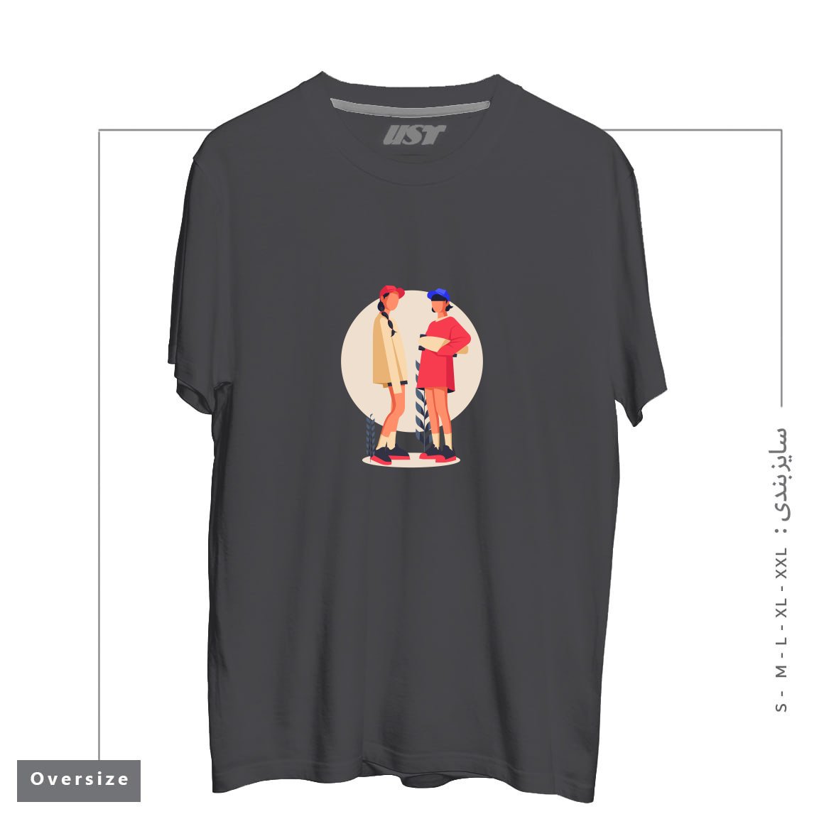 تیشرت اورسایز طرح Life Style19