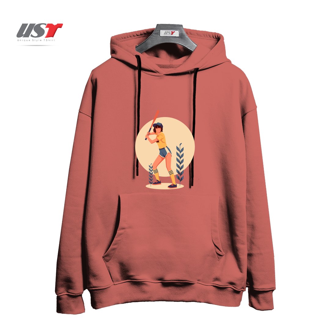 طرح Life Style21 هودی اورسایزرنگ آجری