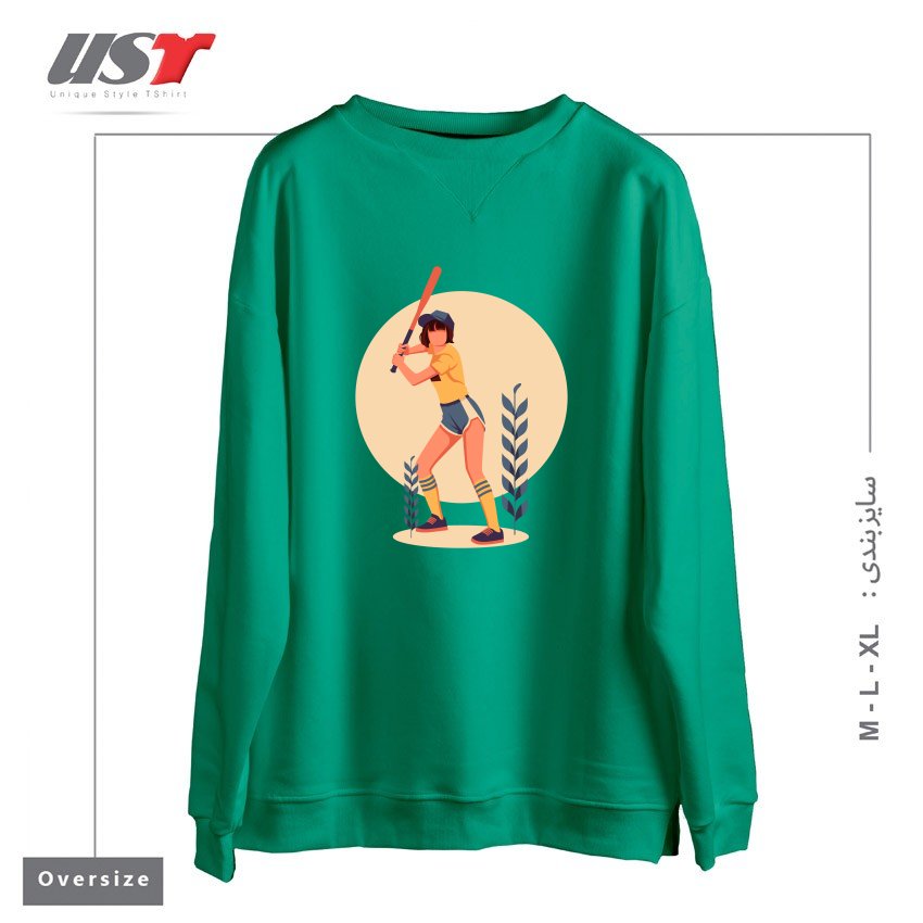 طرح Life Style21 سوییشرت اورسایزرنگ سبز سدری