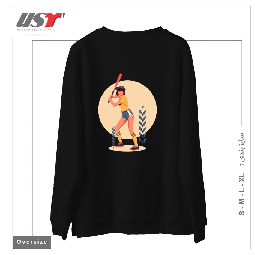 طرح Life Style21 سوییشرت اورسایزرنگ مشکی