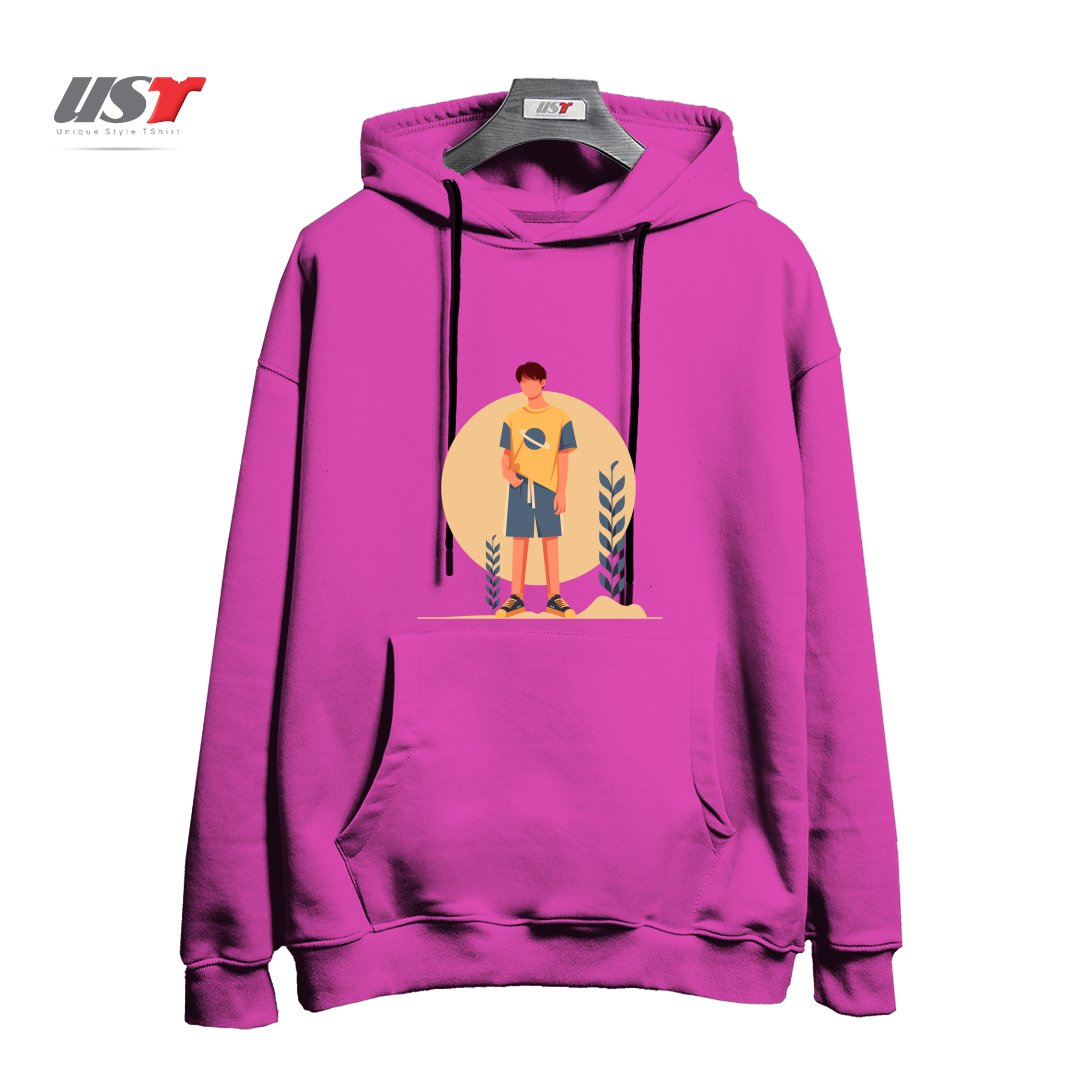 طرح Life Style22 هودی اورسایزرنگ صورتی