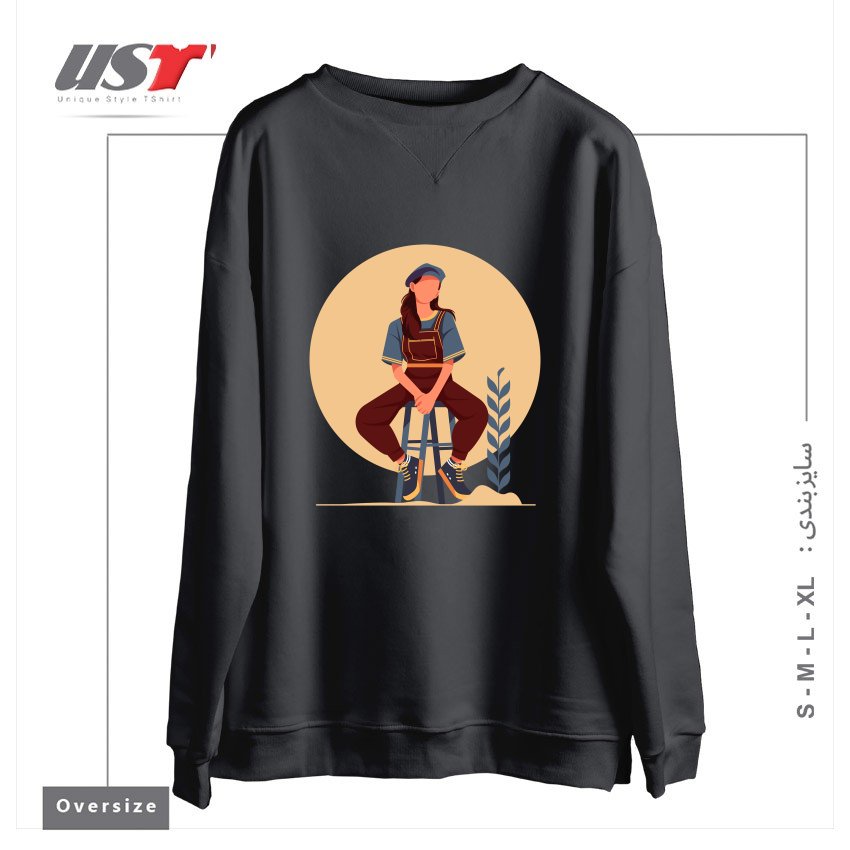 سوییشرت اورسایز طرح Life Style23