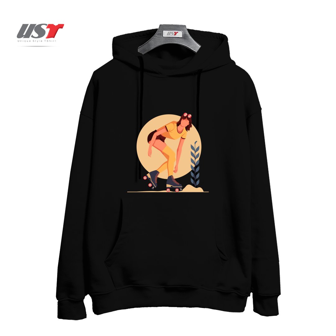 طرح Life Style24 هودی اورسایزرنگ مشکی