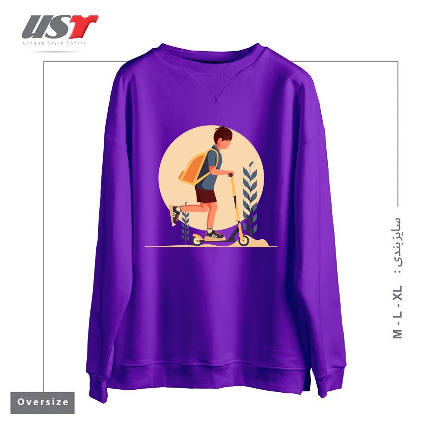 سوییشرت اورسایز طرح Life Style34