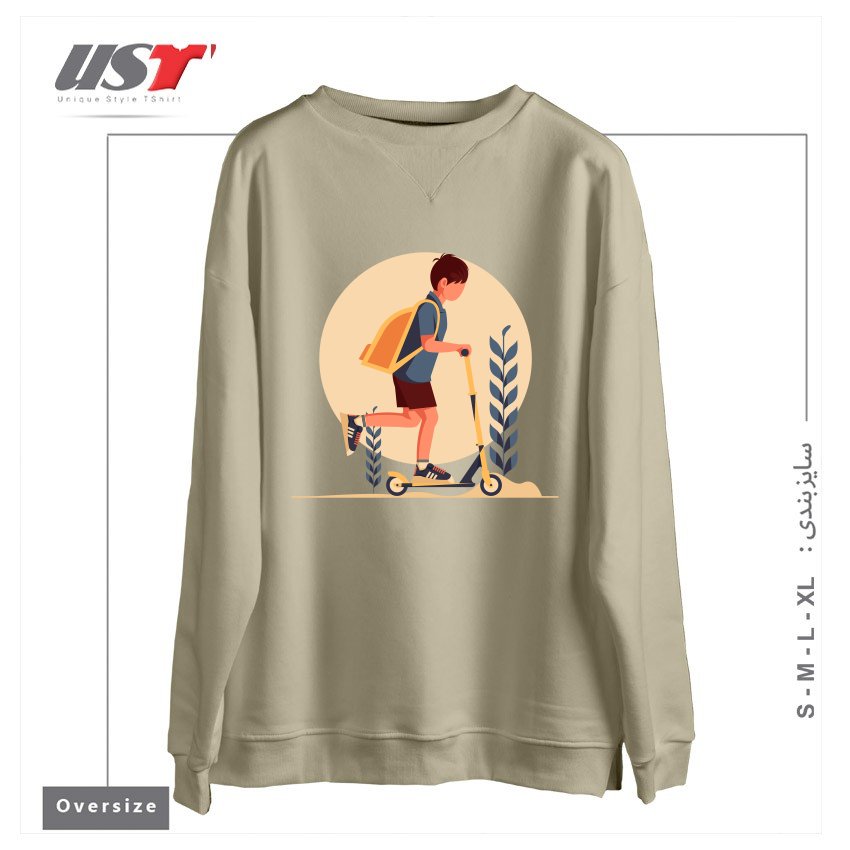 سوییشرت اورسایز طرح Life Style34