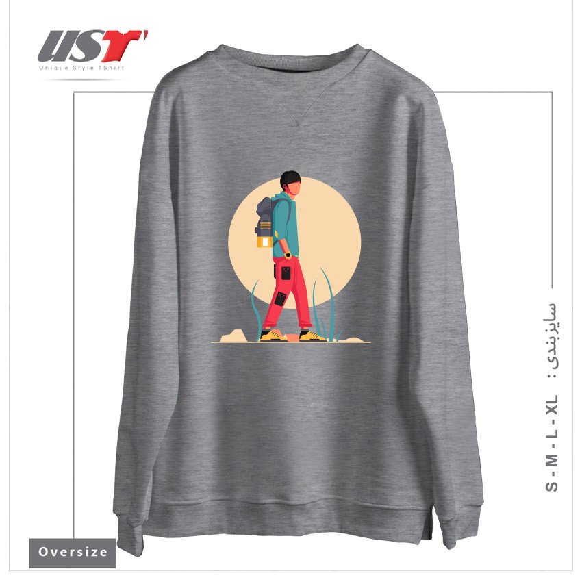 سوییشرت اورسایز طرح Life Style35
