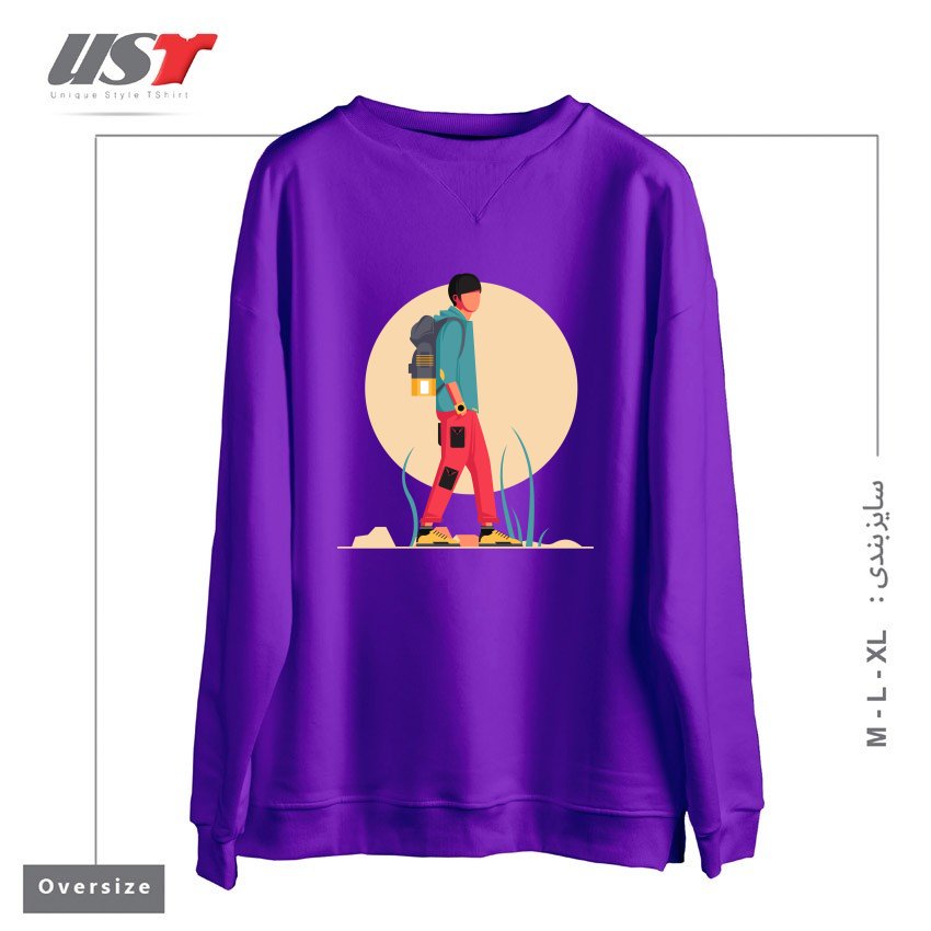 سوییشرت اورسایز طرح Life Style35