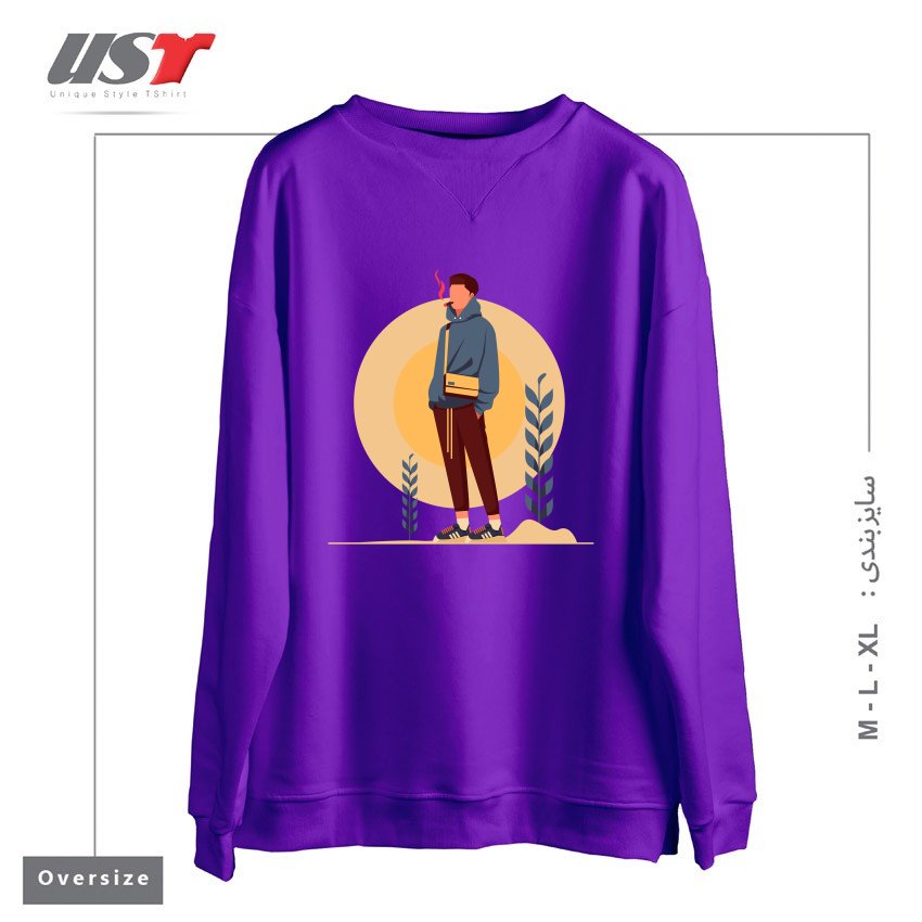 سوییشرت اورسایز طرح Life Style36