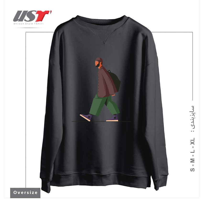 سوییشرت اورسایز طرح Life Style37