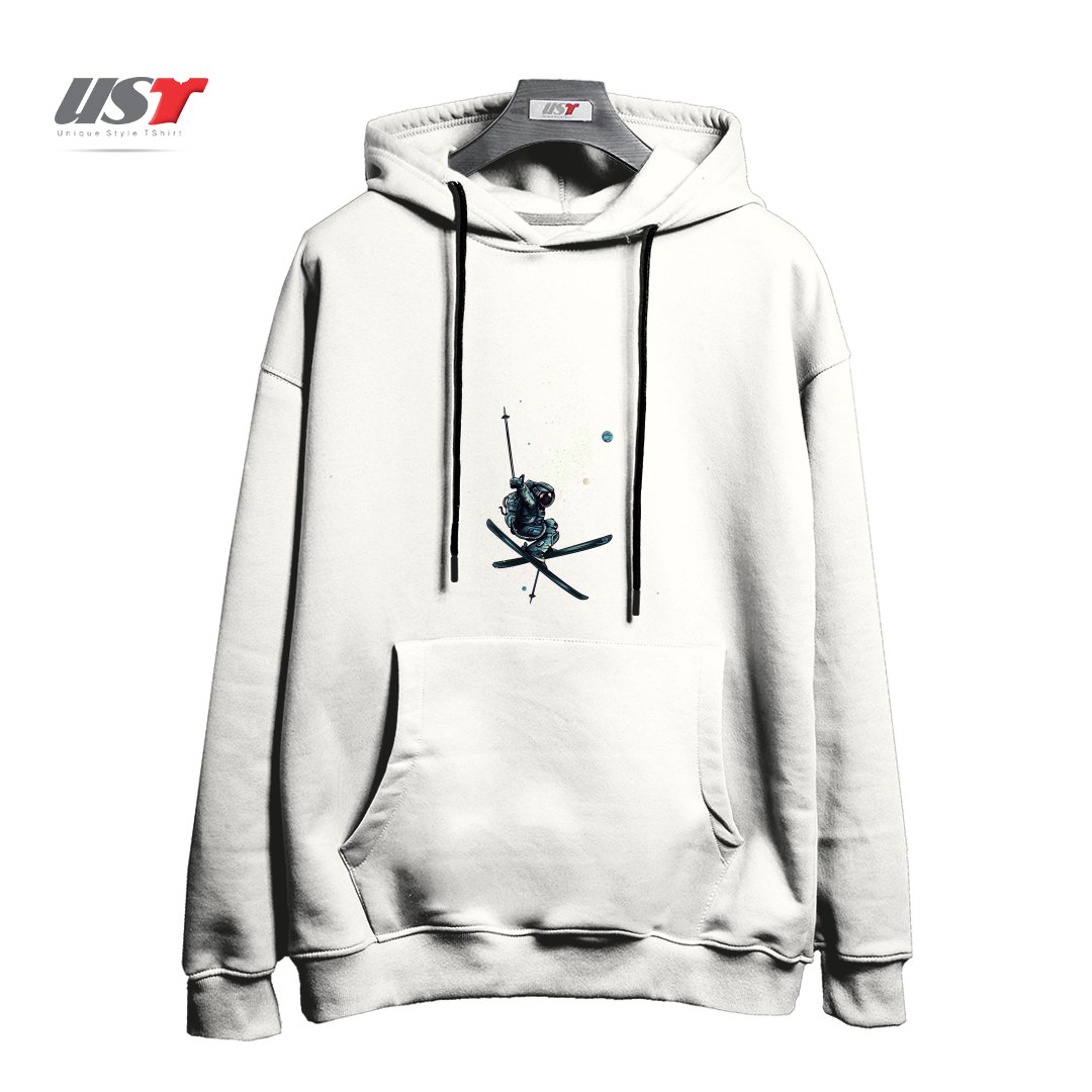 طرح ASTRO SKI هودی اورسایزرنگ سفید