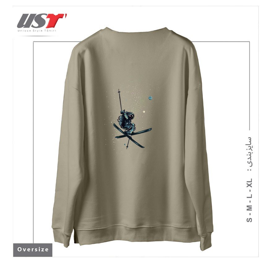طرح ASTRO SKI سوییشرت اورسایزرنگ نخودی