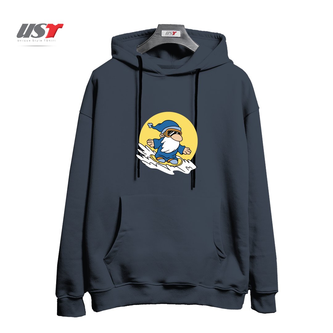 هودی اورسایز طرح GNOME ON SNOWBOARD