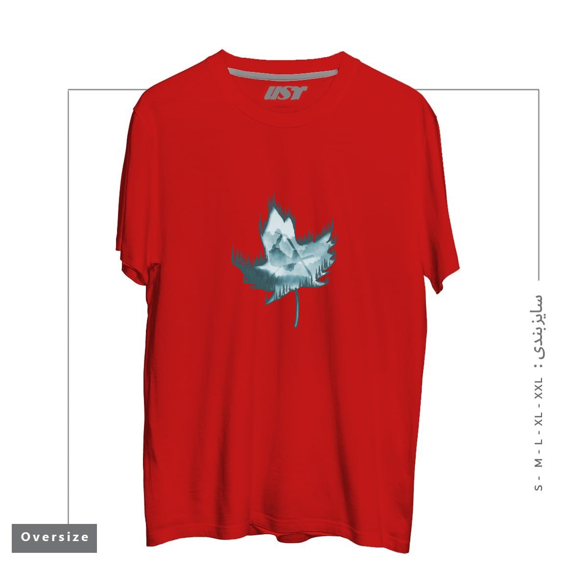 طرح MY SKI AND SNOW ART تیشرت اورسایزرنگ قرمز