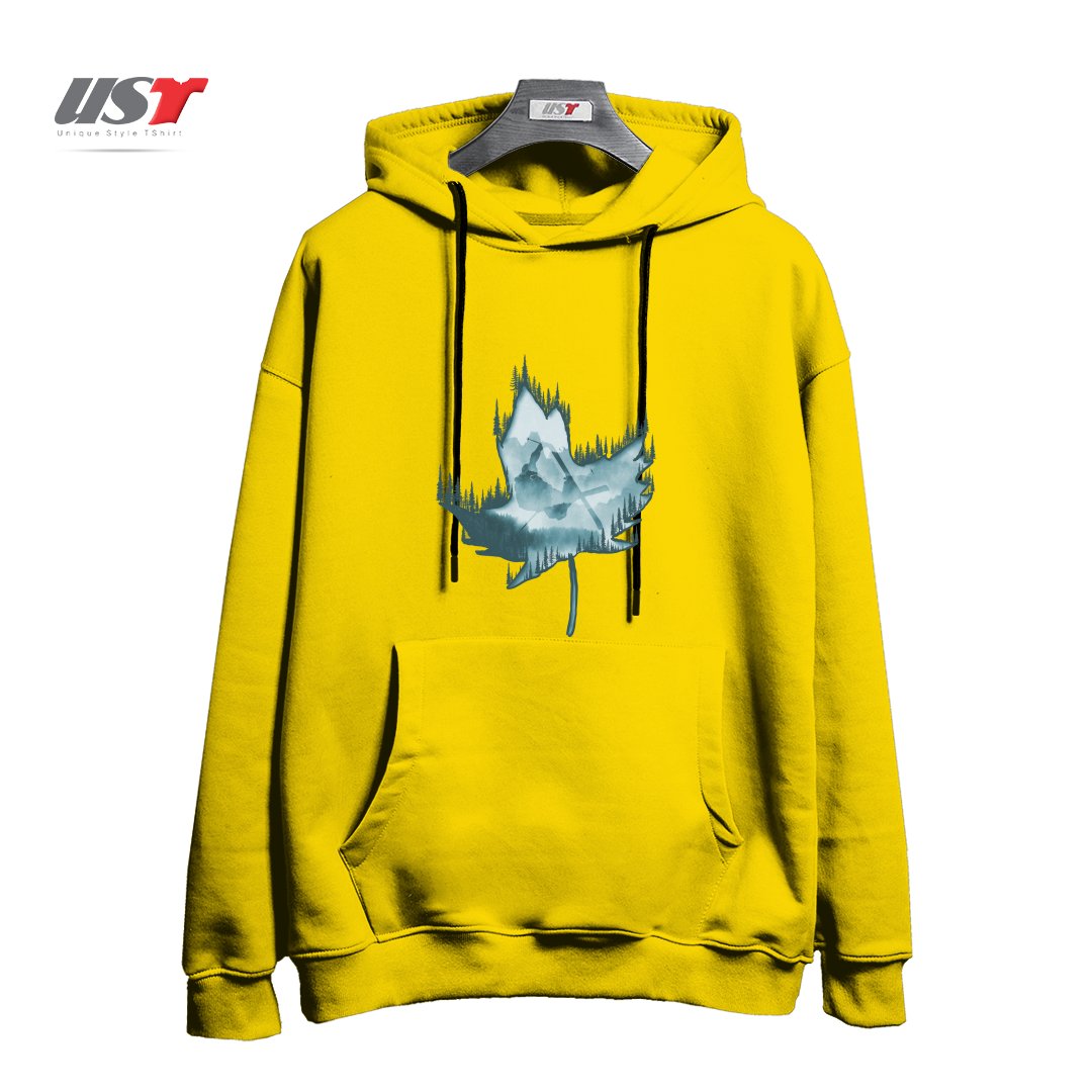 طرح MY SKI AND SNOW ART هودی اورسایزرنگ زرد
