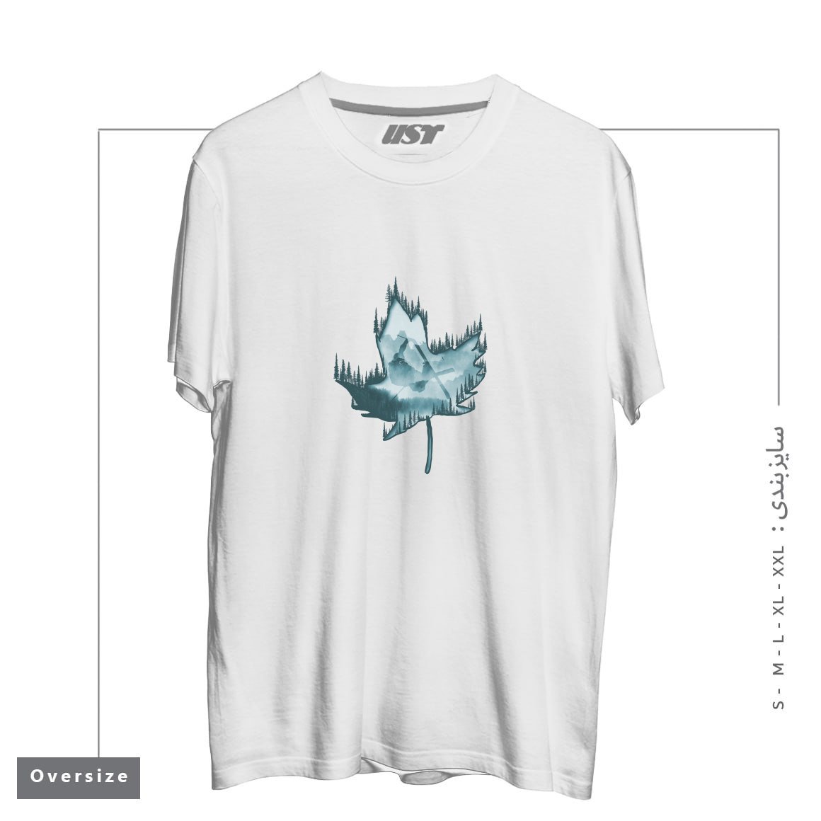 طرح MY SKI AND SNOW ART تیشرت اورسایزرنگ سفید