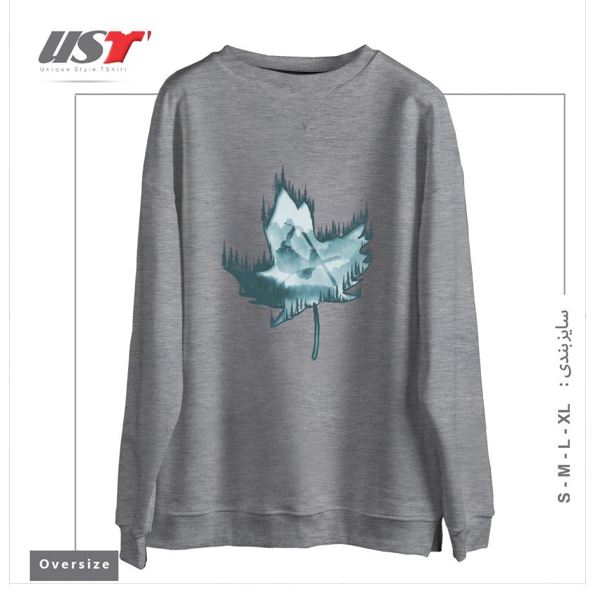 سوییشرت اورسایز طرح MY SKI AND SNOW ART