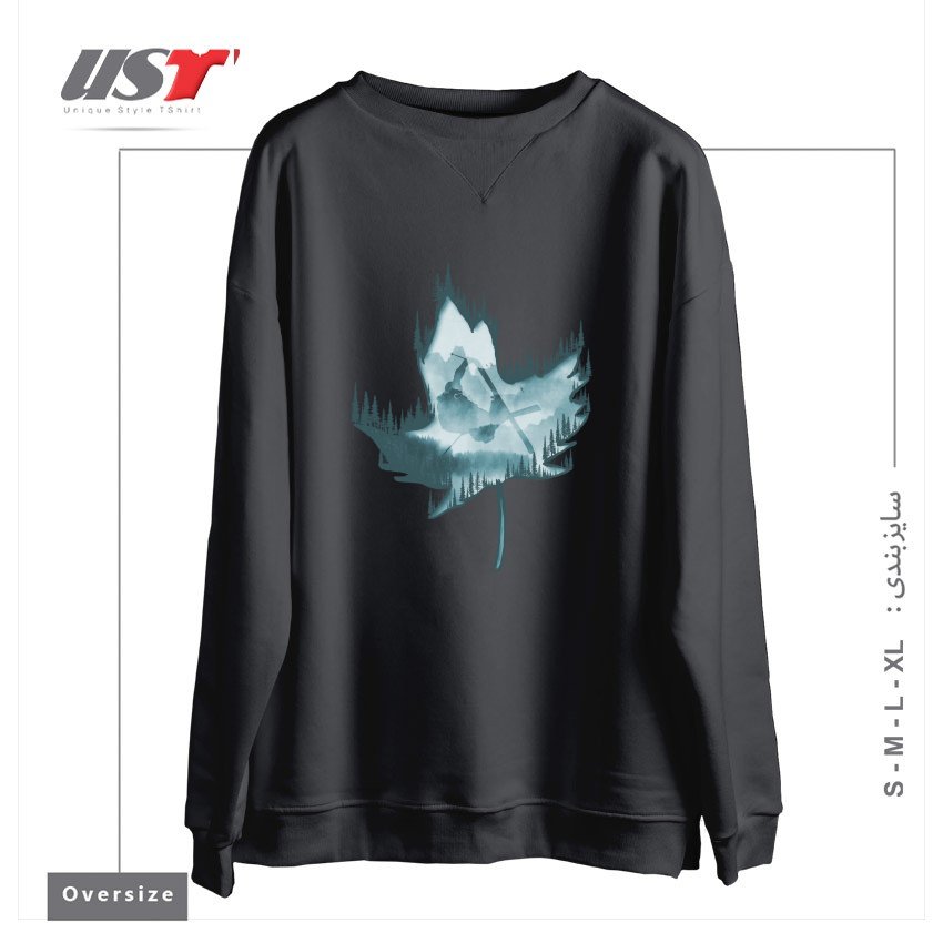 سوییشرت اورسایز طرح MY SKI AND SNOW ART