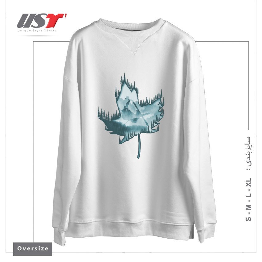 سوییشرت اورسایز طرح MY SKI AND SNOW ART