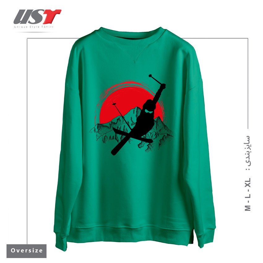 سوییشرت اورسایز طرح MY SKI AND SNOW ART7