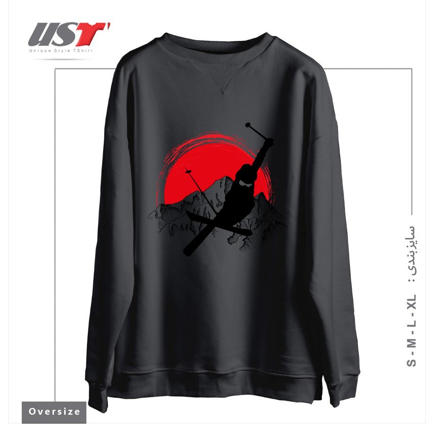 سوییشرت اورسایز طرح MY SKI AND SNOW ART7
