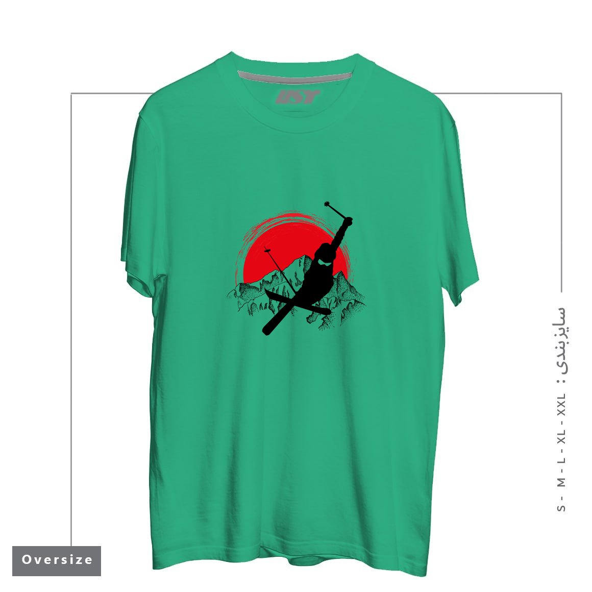 تیشرت اورسایز طرح MY SKI AND SNOW ART7