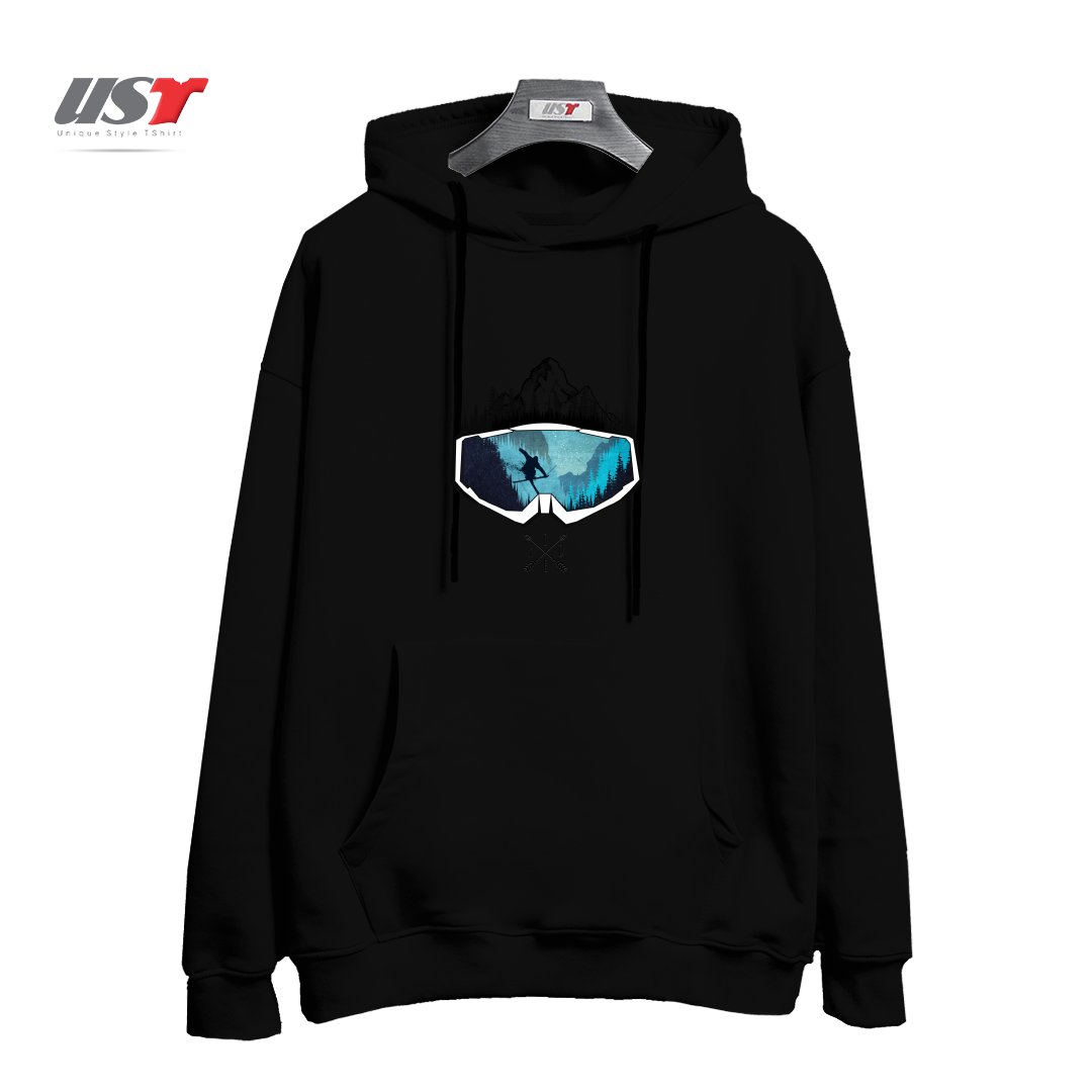 طرح MY SKI AND SNOW ART451 هودی اورسایزرنگ مشکی