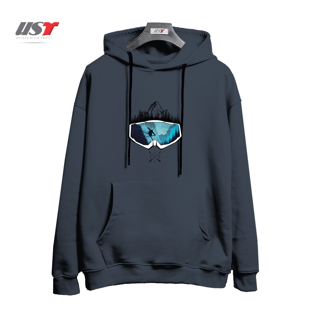 هودی اورسایز طرح MY SKI AND SNOW ART451