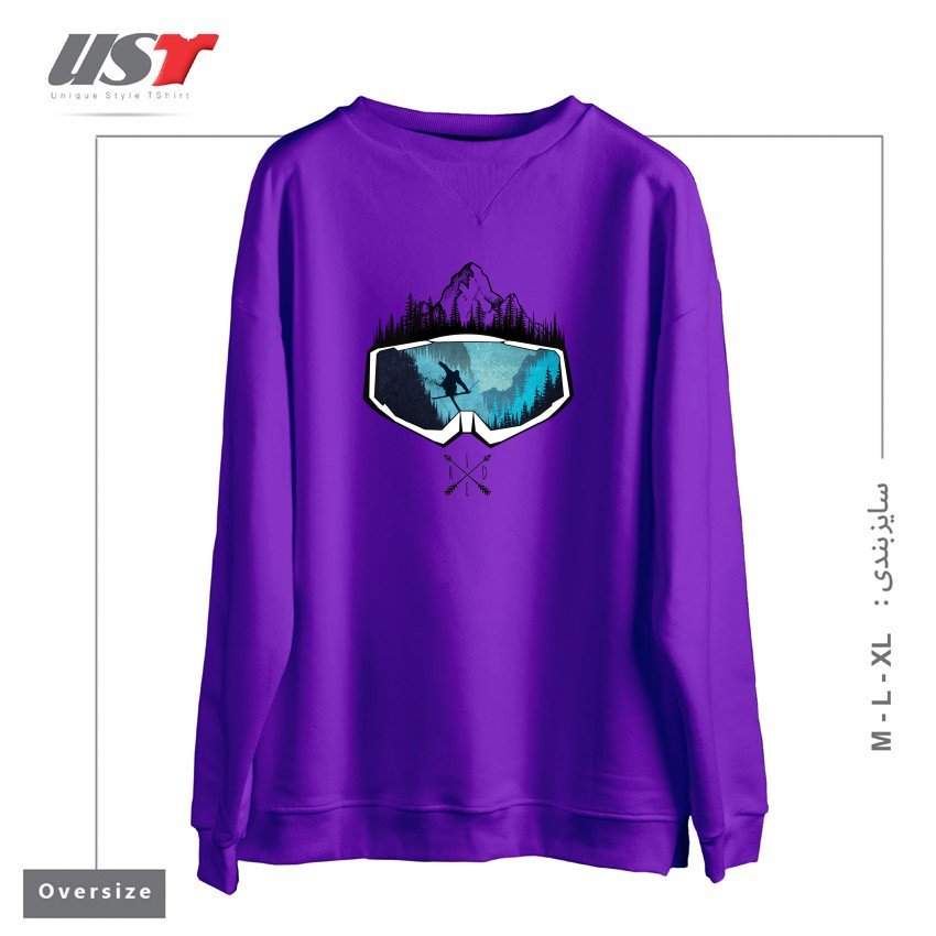 سوییشرت اورسایز طرح MY SKI AND SNOW ART451