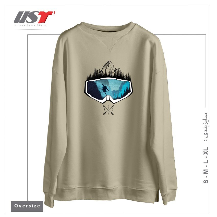 سوییشرت اورسایز طرح MY SKI AND SNOW ART451