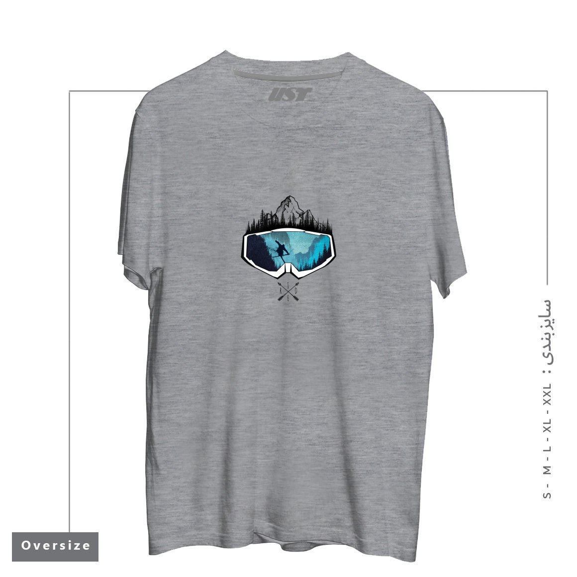 تیشرت اورسایز طرح MY SKI AND SNOW ART451