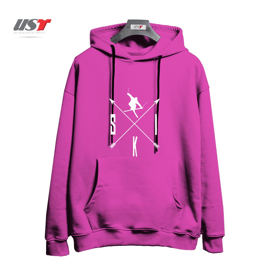 هودی اورسایز طرح MY SKI AND SNOW ART746