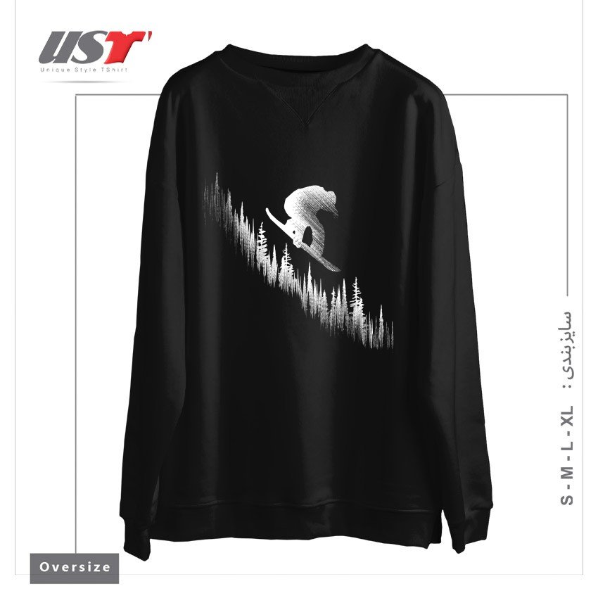 سوییشرت اورسایز طرح MY SNOWBOARD ART2