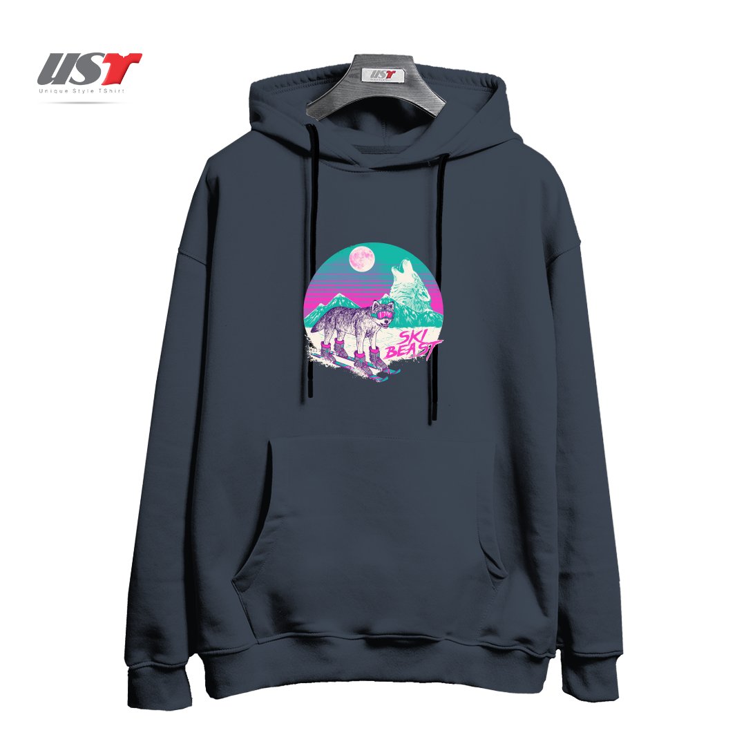 هودی اورسایز طرح SKI BEAST