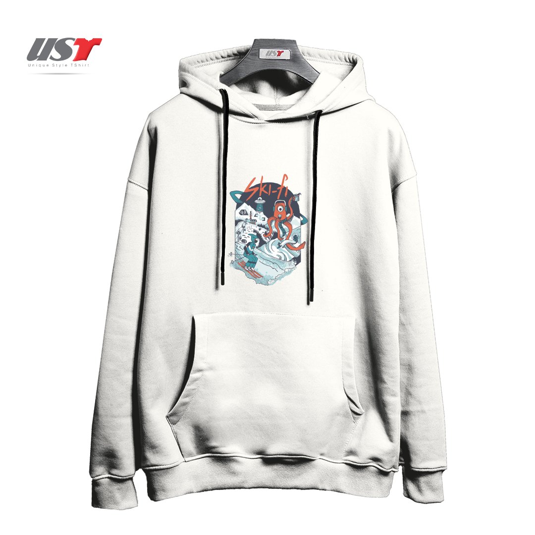 طرح SKI FI هودی اورسایزرنگ سفید