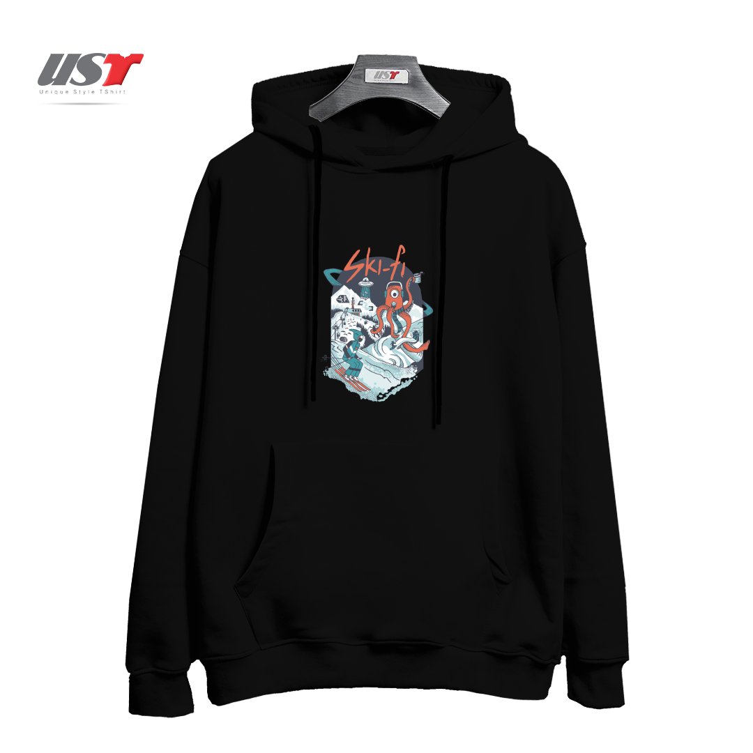 طرح SKI FI هودی اورسایزرنگ مشکی