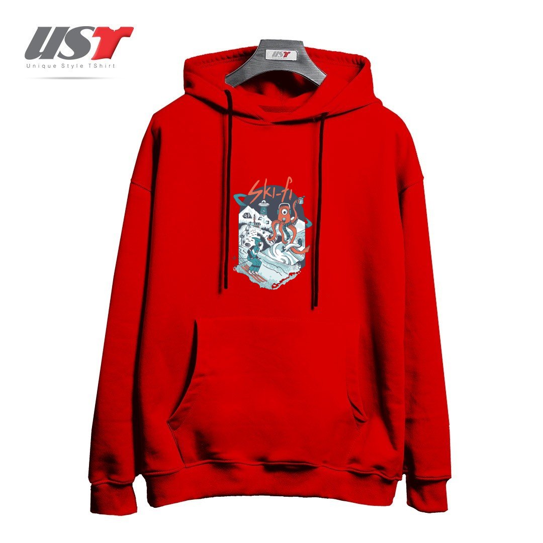 هودی اورسایز طرح SKI FI