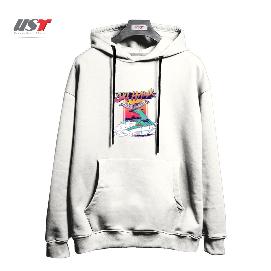 هودی اورسایز طرح SKI HAWK