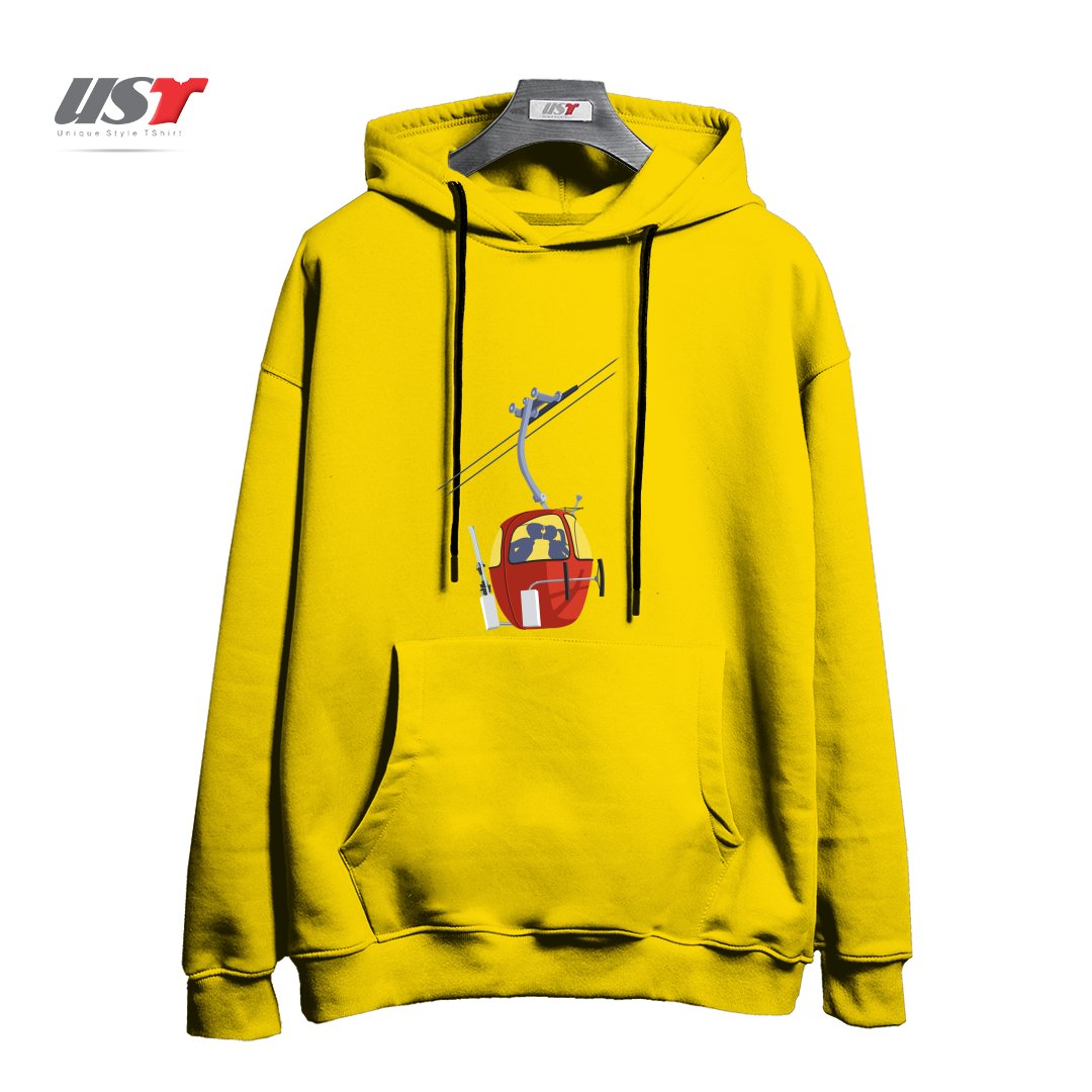 هودی اورسایز طرح SKI KISS