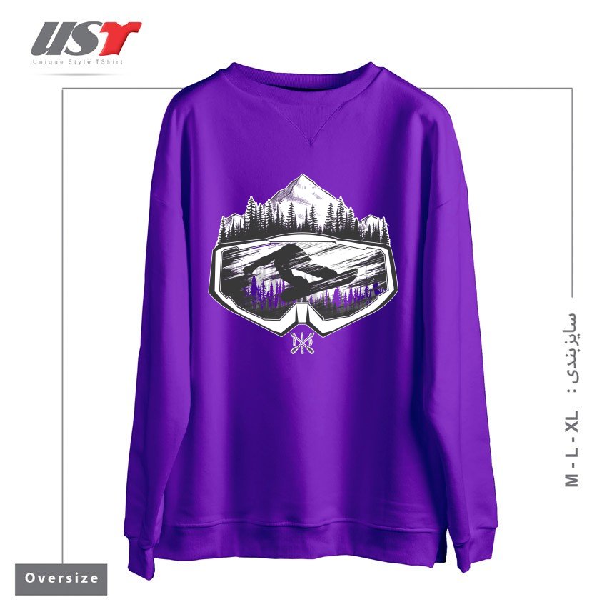 سوییشرت اورسایز طرح SNOW AND WINTER ART